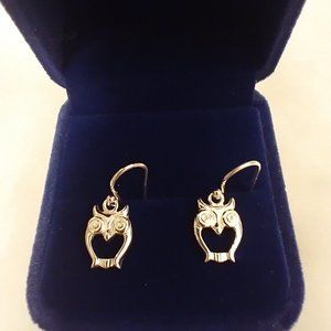 Sterling Silver Owl Earrings